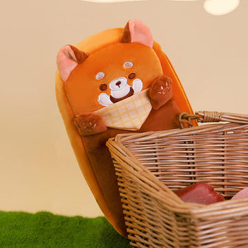Plush Red Panda Pencil Bags, Multi-function Storage Zipper Bags